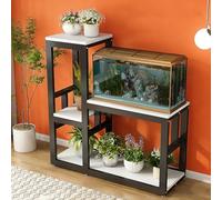 WYHBXD Tank Stand,Aquarium with Shelf Accessories Storage,Heavy Duty Metal Frame Fish for Turtle,Reptile Terrarium,1000lbs Capacity(Black,120x40x70cm/47x16x27.5")