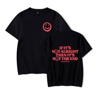 WYHMCNHM Andy Grammer Its Not The End T-Shirts Merch Women Clothes Trend Casual Short Sleeve Top (Black,L)