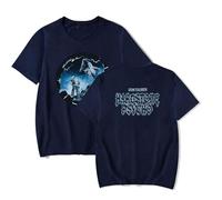 WYHMCNHM Don Toliver Merch HARDSTONE Psycho Cover T-Shirts Merch Women Clothes Trend Casual Short Sleeve Top (Navy,L)