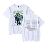WYHMCNHM Don Toliver Merch Psycho Tour Lightning 2025 T-Shirts Women Clothes Trend Casual Short Sleeve Top (White,XXS)