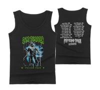 WYHMCNHM Don Toliver Merch Psycho Tour Lightning 2025 T-Shirts Women Clothes Trend Casual Short Sleeveless Top (Black,XS)