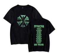 WYHMCNHM Don Toliver Merch Psycho Tour Window 2025 T-Shirts Women Clothes Trend Casual Short Sleeve Top (Black,XXL)