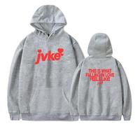 WYHMCNHM JVKE Hoodie Falling in love Merch Long Sleeve Women Men Hip Hop Trendy Casual Streetwear (Grey,L)