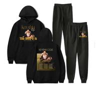 WYHMCNHM keyshia cole the way it is Tour 2025 Merch Hoodie and SWEATPANTS set pop print Unisex Casual Street Clothing (Black Black,XL)