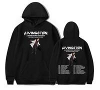 WYHMCNHM Livingston A Hometown 2024 Tour Hoodie Merch Women Men Long sleeve Fashion Casual Hooded Sweatshirts (Black,M)
