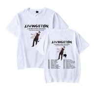 WYHMCNHM Livingston A Hometown 2024 Tour T-Shirts Merch Women Clothes Trend Casual Short Sleeve Top (White,S)