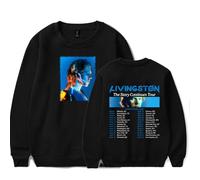 WYHMCNHM Livingston The Story Continues Tour 2025 crew neck sweatshirt Merch Women Men Long sleeve Fashion Casual Hooded Sweatshirts (Black,M)