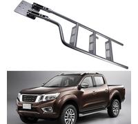 WYHSFSS Foldable Car Tailgate Ladder, for Nissan Navara/Frontier D40 2004-2013 Non-slip Ladder Aluminum Alloy Car Rear Door Ladder Custom-Fit Car Refit Accessory
