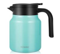 WYHVAND 1L Stainless Steel Thermos Flask and Coffee Pot for Hot and Cold Drinks, Dustproof, Ideal for Home, Office or Party, Sea Foam Green