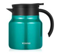 WYHVAND 800ml Thermal Coffee Jug, Stainless Steel Vacuum Insulated Coffee Carafe/Flask, Leakproof Lid, for Tea & Hot/Cold Drinks, Agave Teal