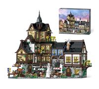 Wyiauy Medieval Town Center Building Set for Adult, Architecture Viking Village Town Center Building Block, House Collection Toy, Creative Present for Adults and Teen(3867PCS)
