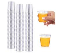 WYIPOLZI 300 Pack 1oz Plastic Shot Glasses - Crystal Clear, Durable & Reusable Mini Cups for Parties, Weddings, Birthdays, Jello Shots, Tasting, Catering, BBQ, Anniversary and Holiday Celebrations