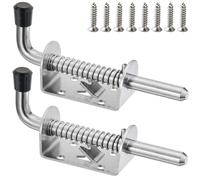 WYIPOLZI 5 Inch Heavy Duty Spring Latch Pin - Stainless Steel Spring Loaded Barrel Bolt with Quick Release for Easy Installation (2-Pack)