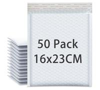 WYIPOLZI 50pcs Padded Envelopes A5 Poly Mailers Small Bubble Mailers Self Seal for Shipping Mailing 160x230MM White