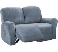 WYJHNLBEDC Pack of 6 Stretch Sofa / Couch Covers Elastic Armchair Protectors Made of Thick Velvet for Relaxing Chair/TV Chair/Cinema Chair, 2 Seater, Sofa Protection, Dog Scratch Protection Cat