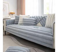 WYJHNLBEDC Sofa/Couch Cover/Throw, Sofa Throw Blanket, Warm Super Soft Plush Sofa Cover for Sofa, L Shape/U Shape/Corner Sofa, 3/2/1 Seater, Sofa Protection, Dog, Scratch Protection, Cat, Grey, 90 x