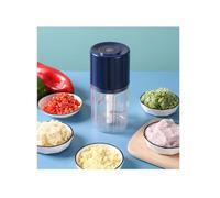 WYJRO Food Processor, Electric Food Chopper, Mini Cordless Meat Grinder with 3 Blades 500Ml Bowl, for Meat, Vegetables, Fruits, Salad, Onion, Baby Food,[A] blue