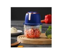 WYJRO Glass Food Processor, Electric Food Chopper, 350ML with USB Charging, Chicken Shredder, for Vegetables, Onion, Meat, Chili, Ginger, Fruits, Salad,Blue