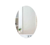 WYJRO Plain Frameless Bathroom Oval Mirror with Wall Fixings for Home Room Decor,40 * 25CM/15.7''*9.8''