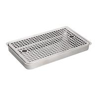WYJRO Stainless Steel Drip Tray,Drip Tray,Kegerator Beer Drip Trays,Rectangular Stainless Steel Beer Surface Mount Drip Tray,No Drain,for Home Bar Mini Fridge without Drain,40CM