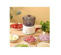 WYJRO Wireless Food Processor, 3-In-1 Multifunctional Food Chopper, with Stirring Head, Slicing Head, 3-Leaf Knife, USB Rechargeable, for Making Pumpkin Puree, Stuffing, Salad,[A] White