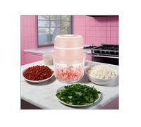 WYJRO Wireless Food Processor, Portable Electric Garlic Chopper with Glass Cup, Garlic Mincer, USB Charging, Meat Grinder, for Vegetable, Pepper, Onion, Herb, 300ML