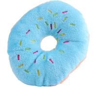Wyjuan 1Pc Donut Shape Plush Blue Pet Toy,Lovely Donut Shaped Squeaky Sound Toy for Pet Chew Toy Squeaky Plush Dog Toy Chew Guard Technology Dog Squeak Toys