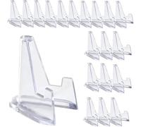 Wyjuan 20Pcs Clear Mini Easel Coin Display Stand,Acrylic Coin Stands Trading Card Display Stand Mini Card Holder for Cards Coins Medals Handicrafts Collectibles Display 1.42 inch Tall