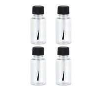 Wyjuan 4 Pcs Clear 20ml Empty Refillable Nail Polish Bottles Transparent Glass Nail Varnish Bottles Containers with Brush Cap for Nail Art Nail Polish Nail Art and Polish Polish