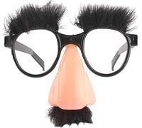 Wyjuan Funny Glasses With Big Nose - Big Nose Glasses With Eyebrows Mustache | Halloween Glasses | Eyebrows And Mustache Fancy Dress | Novelty Silly Funny Photo Props | Halloween Eyeglasses