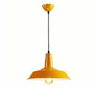 WYJYANC Simple Nordic Restaurant Bar Pendant Light, American Retro Industrial Style Light Chandelier, 1-Head Metal Colorful Lampshade, Ceiling Lighting Fixture for Kitchen Island Dining Table Hallway