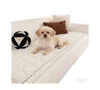 WYJZALLL All Seasons Washable Non-Slip Fuzzy Sofa Cover - 3 Cushion Couch, Soft Plush Geometric Jacquard Slipcover, Kids & Pet Friendly Furniture Protector(B,28X59in)