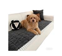 WYJZALLL All Seasons Washable Non-Slip Fuzzy Sofa Cover - 3 Cushion Couch, Soft Plush Geometric Jacquard Slipcover, Kids & Pet Friendly Furniture Protector(D,28X83in)