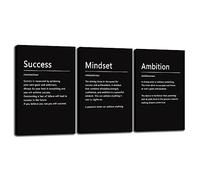 WYJZDZQ8 Motivational Wall Art Canvas Prints Success Mindset Ambition Noun Quotes Inspiration Decorations Office Living Room Framed Ready to Hang 48''Wx24''H
