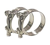 WYKA 2 Pack T-Bolt Hose Clamp 304 Stainless Steel Heavy Duty Tube Clips Clamps (4.8-5.12''(122-130mm))