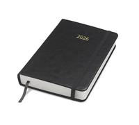 Wykeham's Executive 2026 Daily Journal Planner - UK Public Holidays & Format - Personalisation Available (Black, A6)