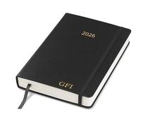 Wykeham's Executive 2026 Daily Journal Planner - UK Public Holidays & Format - Personalisation Available (Personalised Black, A5)