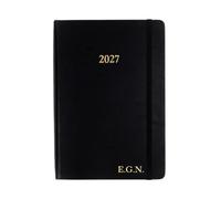 Wykeham's Executive 2027 Daily Journal Planner - UK Public Holidays & Format - Personalisation Available (Personalised Black, A5)