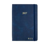 Wykeham's Executive 2027 Daily Journal Planner - UK Public Holidays & Format - Personalisation Available (Personalised Royal Blue, A5)