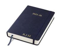Wykeham's Mid-Year Executive Journal - 2025-26 Day Per Page Diary and Planner (Personalised Royal Blue, A5)