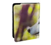 Wykjtwo Alaskan Malamute Bokeh Pets Dogs Cute, Passport Holder PU Leather Travel Wallet Passport Case Passport Covers 6.5 in