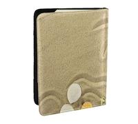 Wykjtwo Beach and Palm Trees, Passport Holder PU Leather Travel Wallet Passport Case Passport Covers 6.5 in
