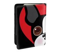 Wykjtwo Boston Terrier Face, Passport Holder PU Leather Travel Wallet Passport Case Passport Covers 6.5 in