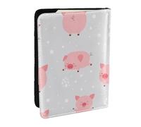 Wykjtwo Cheerful Cute Little Pigs, Passport Holder PU Leather Travel Wallet Passport Case Passport Covers 6.5 in