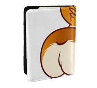 Wykjtwo Corgi Dog Funny Butt, Passport Holder PU Leather Travel Wallet Passport Case Passport Covers 6.5 in