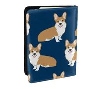 Wykjtwo Corgi Dog Pet Puppy, Passport Holder PU Leather Travel Wallet Passport Case Passport Covers 6.5 in