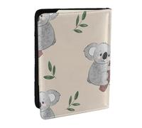 Wykjtwo Cute Cartoon Koala Bears Pattern, Passport Holder PU Leather Travel Wallet Passport Case Passport Covers 6.5 in