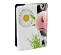 Wykjtwo Cute Cow, Passport Holder PU Leather Travel Wallet Passport Case Passport Covers 6.5 in