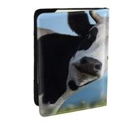 Wykjtwo Cute Cow Printed, Passport Holder PU Leather Travel Wallet Passport Case Passport Covers 6.5 in