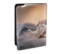 Wykjtwo Cute Little Dog Jack Russell Terrier, Passport Holder PU Leather Travel Wallet Passport Case Passport Covers 6.5 in